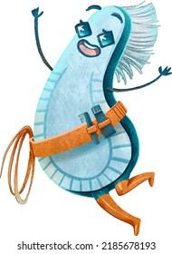 Illustration brand character for dental clinic toothbrush Asya pediatric dentistry mascot
