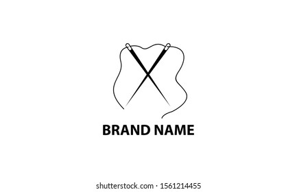 Illustration of brand logo clothes with monoline style with a blend of black colors