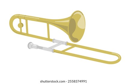 Illustration of brass instrument trombone