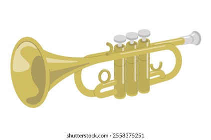 Illustration of brass instrument trumpet