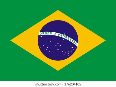 Illustration of the Brazil flag