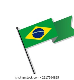 Ilustración de la plantilla de bandera de Brasil