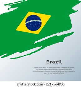 Illustration of Brazil flag Template