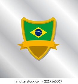 Illustration of Brazil flag Template
