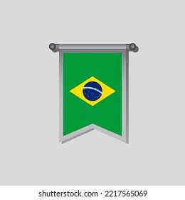 Illustration of Brazil flag Template