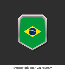 Illustration of Brazil flag Template