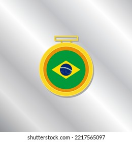 Illustration of Brazil flag Template