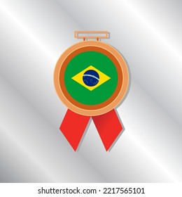 Illustration of Brazil flag Template