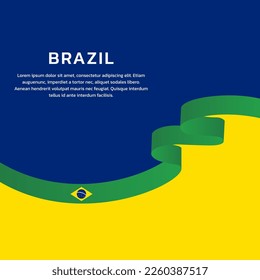 Ilustración de la plantilla de bandera de Brasil