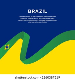 Illustration of Brazil flag Template