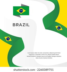 Illustration of Brazil flag Template