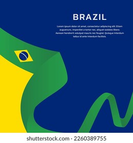 Ilustración de la plantilla de bandera de Brasil