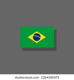 Illustration of Brazil flag Template