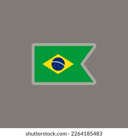 Illustration of Brazil flag Template