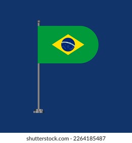 Ilustración de la plantilla de bandera de Brasil
