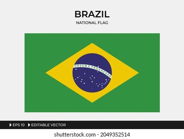 Illustration of Brazil National Flag