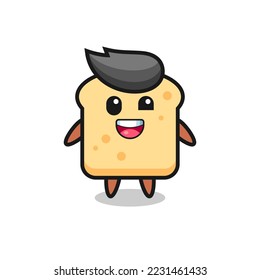 illustration of an bread character with awkward poses , cute style design for t shirt, sticker, logo element
