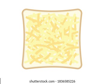 Ilustración de pan con queso.