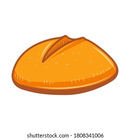 Illustration of  bread in engraving style. Design element for poster, card, banner, menu. Vector illustration