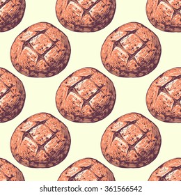 Illustration bread. Vector, hand-drawn images.