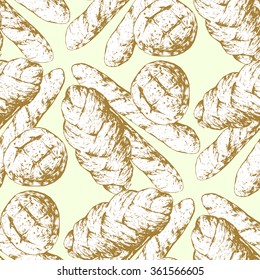 Illustration bread. Vector, hand-drawn images.