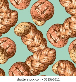 Illustration bread. Vector, hand-drawn images.