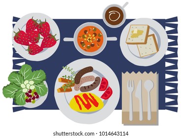 Illustration of breakfast. Omelette clip art.
Illustration of snacks.Illustration of cooking.
fruit salad clip art.