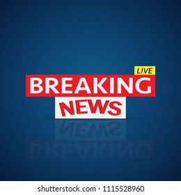 Illustration of a Breaking News design on a colorful blue background.