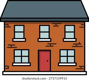 illustration of a brick house 