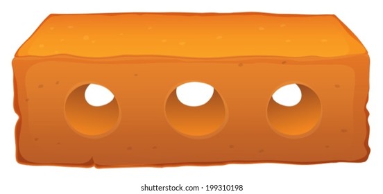 Illustration of a brick on a white background