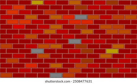 illustration of brick wall background made by coreldraw