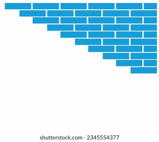 illustration of a brick wall on a blue roof