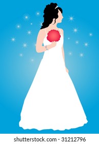 Illustration of bride