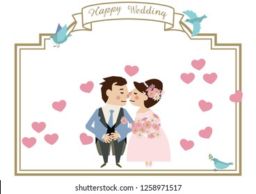 Illustration of the bride and groom.
Design for the wedding.
Clip art of the bridegroom and bride.
Wedding frame design.
Clip art of marriage.