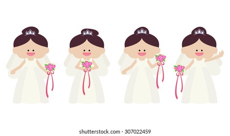  illustration of bride set
