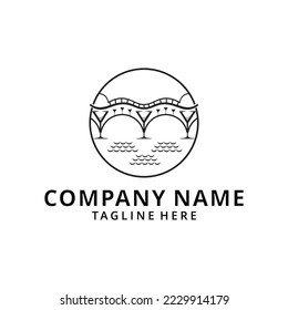  Illustration Bridge Logo, Construction Logo, Building