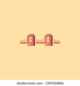 illustration of bridge vector logo 