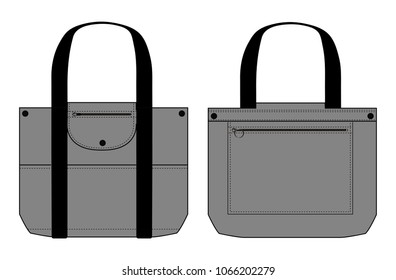 Illustration of briefcase (Tote bag) / dark gray,charcoal