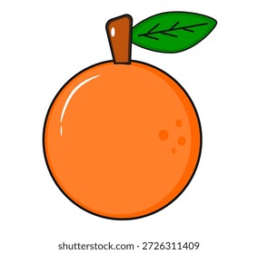 Ilustración de un icono naranja brillante y atractivo con un diseño simple y moderno. Perfecto para App, Sitios web, Materiales promocionales y contenido de comida o de temas de salud