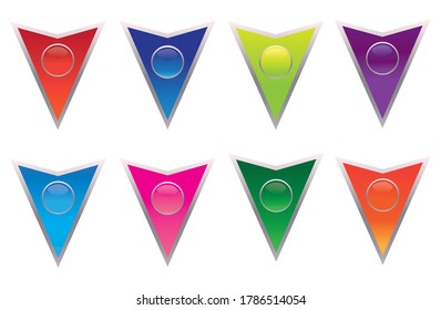 illustration bright arrows on the map 