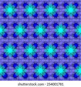 Illustration of bright blue textile pattern