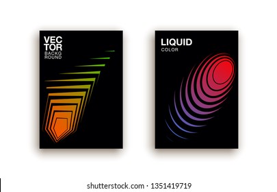 illustration of bright color abstract pattern background with line gradient texture for minimal dynamic cover design. Blue, pink, yellow, green placard poster template