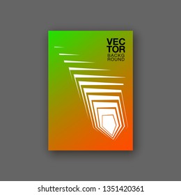illustration of bright color abstract pattern background with line gradient texture for minimal dynamic cover design. Blue, pink, yellow, green placard poster template