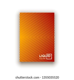 illustration of bright color abstract pattern background with line gradient texture for minimal dynamic cover design. placard poster template