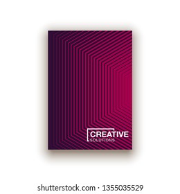 illustration of bright color abstract pattern background with line gradient texture for minimal dynamic cover design. placard poster template