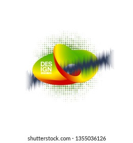illustration of bright color abstract pattern background with line gradient texture for minimal dynamic cover design. Blue, pink, yellow, green placard poster template