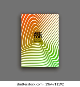 illustration of bright color abstract pattern background with line gradient texture for minimal dynamic cover design. Blue, pink, yellow, green placard poster template