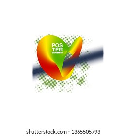 illustration of bright color abstract pattern background with line gradient texture for minimal dynamic cover design. Blue, pink, yellow, green placard poster template