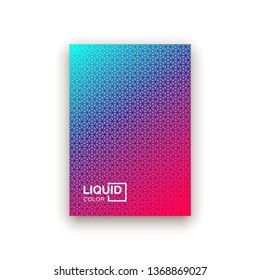 illustration of bright color abstract pattern background with line gradient texture for minimal dynamic cover design. Blue, pink, yellow, green placard poster template