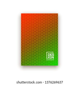 illustration of bright color abstract pattern background with line gradient texture for minimal dynamic cover design. Blue, pink, yellow, green placard poster template